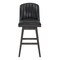 Armen Living Journey 26" Counter Height Swivel Brown Onyx Faux Leather and American Gray Wood Bar Stool LCJRBAGRON26 - alternate 7